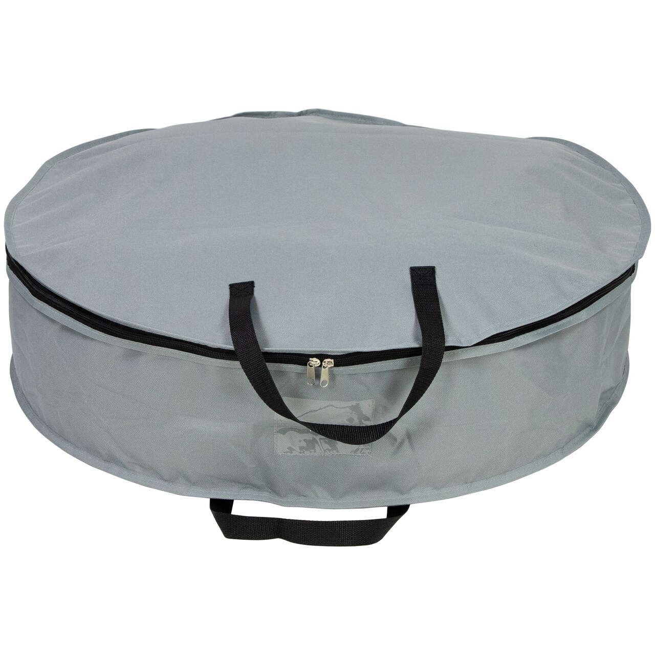 Northlight 36" Gray and Black Multi-Seasonal Wreath Storage Bag